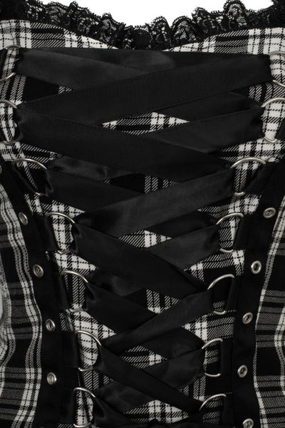 Harley Tartan Kjóll - Hvítur