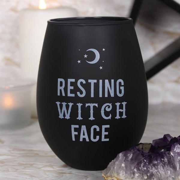 Resting Witch Face Vínglas