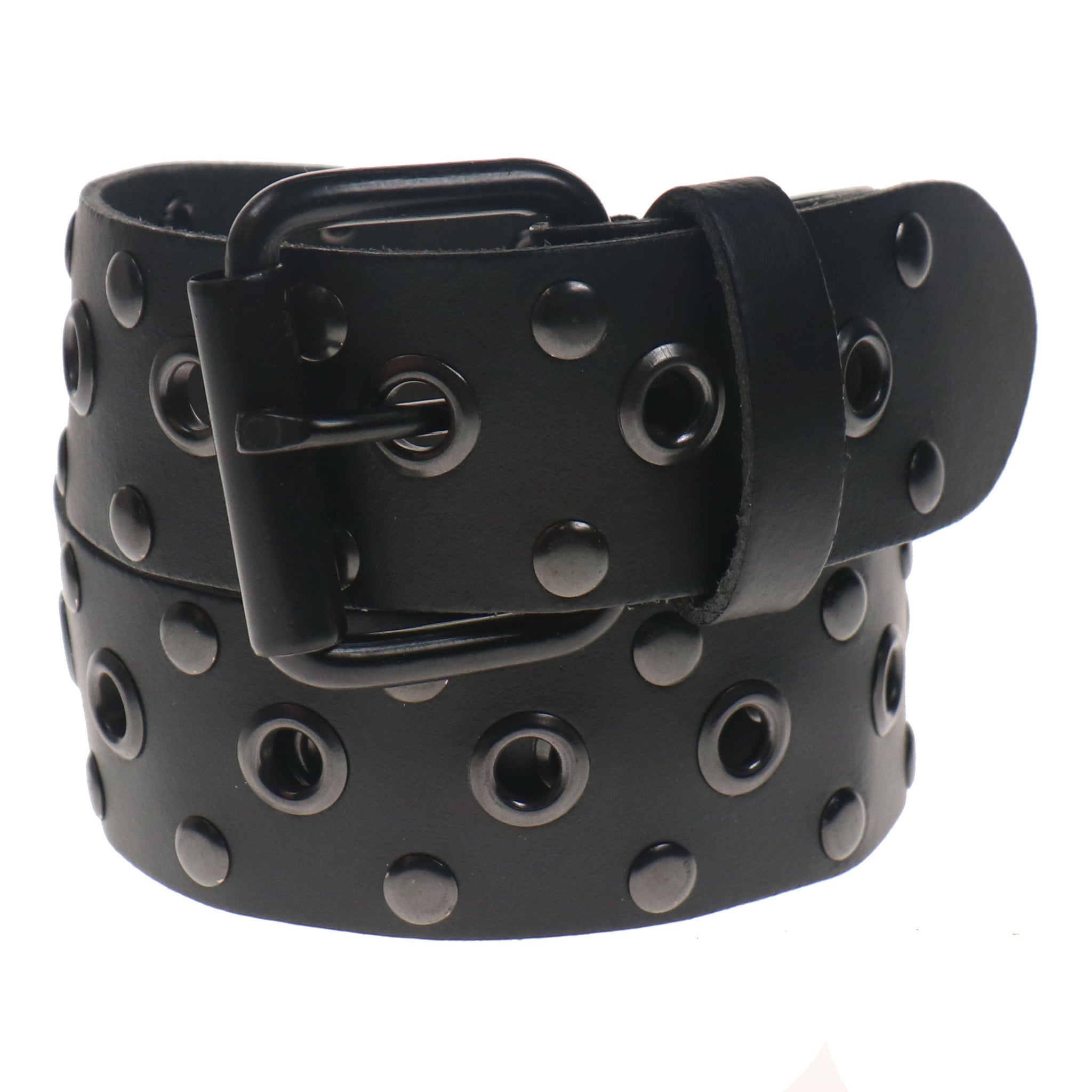 Eyelet belti, svart