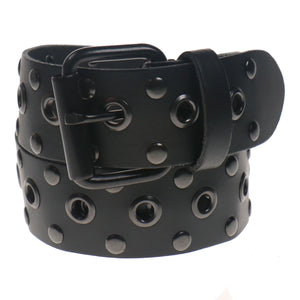 Eyelet belti, svart