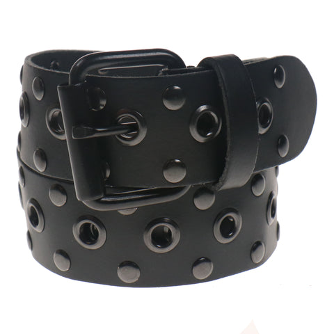 Eyelet belti, svart