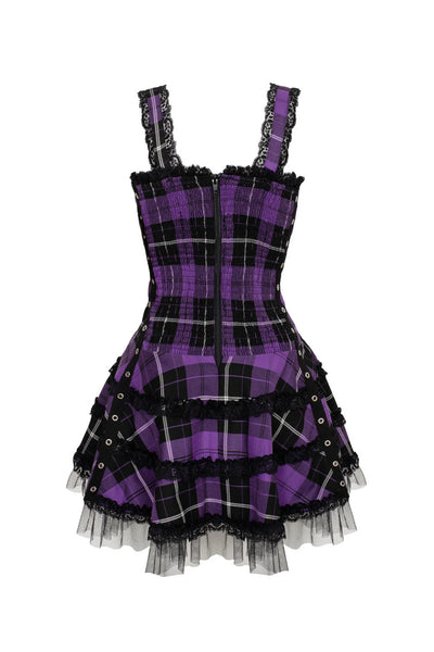 Harley Tartan Kjóll - Fjólublár