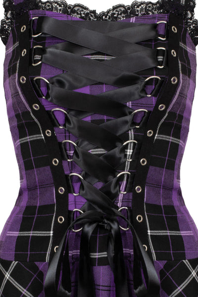 Harley Tartan Kjóll - Fjólublár