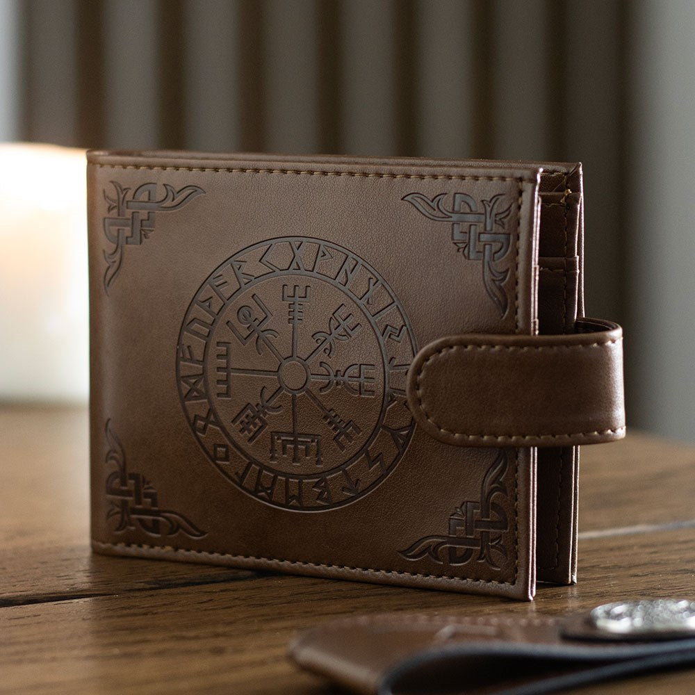 Viking Compass Pleður Veski