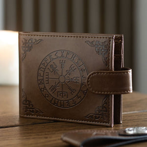 Viking Compass Pleður Veski