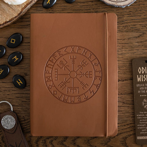 Viking Compass Pleður Dagbók A5