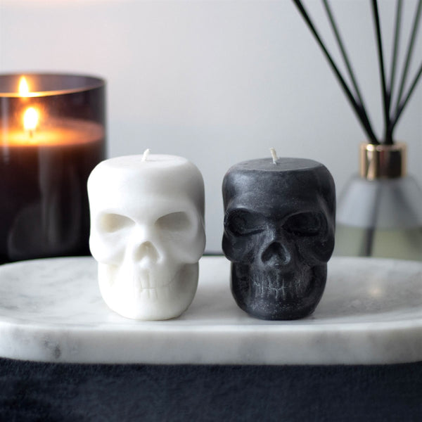 Opium & White Sage Skull Kerti