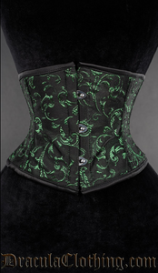 Green Brocade waist cincher