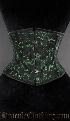 Green Brocade waist cincher