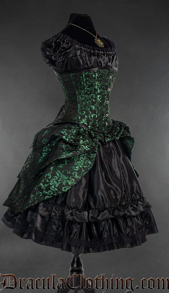 Emerald Bustle Corset