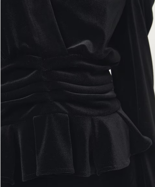 Smoke Flauel Peplum Toppur