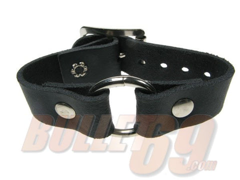 1 Row Small Ring Leather Wristband
