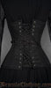 Black Cotton Fan Extreme Waist Corset