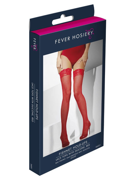 Fishnet Hold-Ups, Red