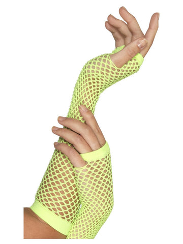 Fishnet Gloves, Neon Green