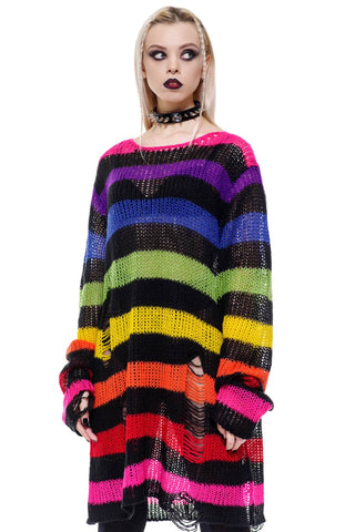 Over The Rainbow Knit Sweater