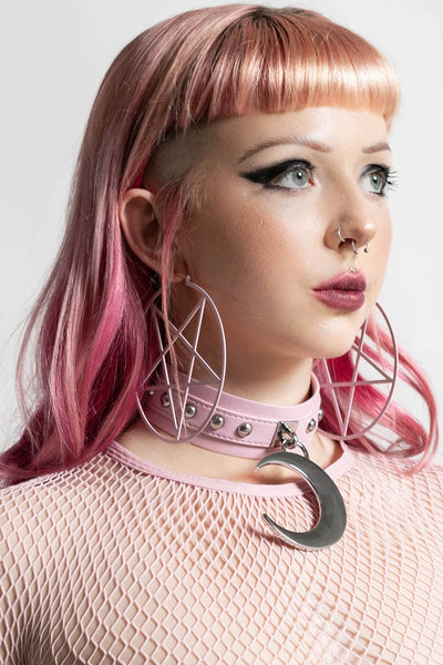 Pentagram Eyrnalokkar - Pink