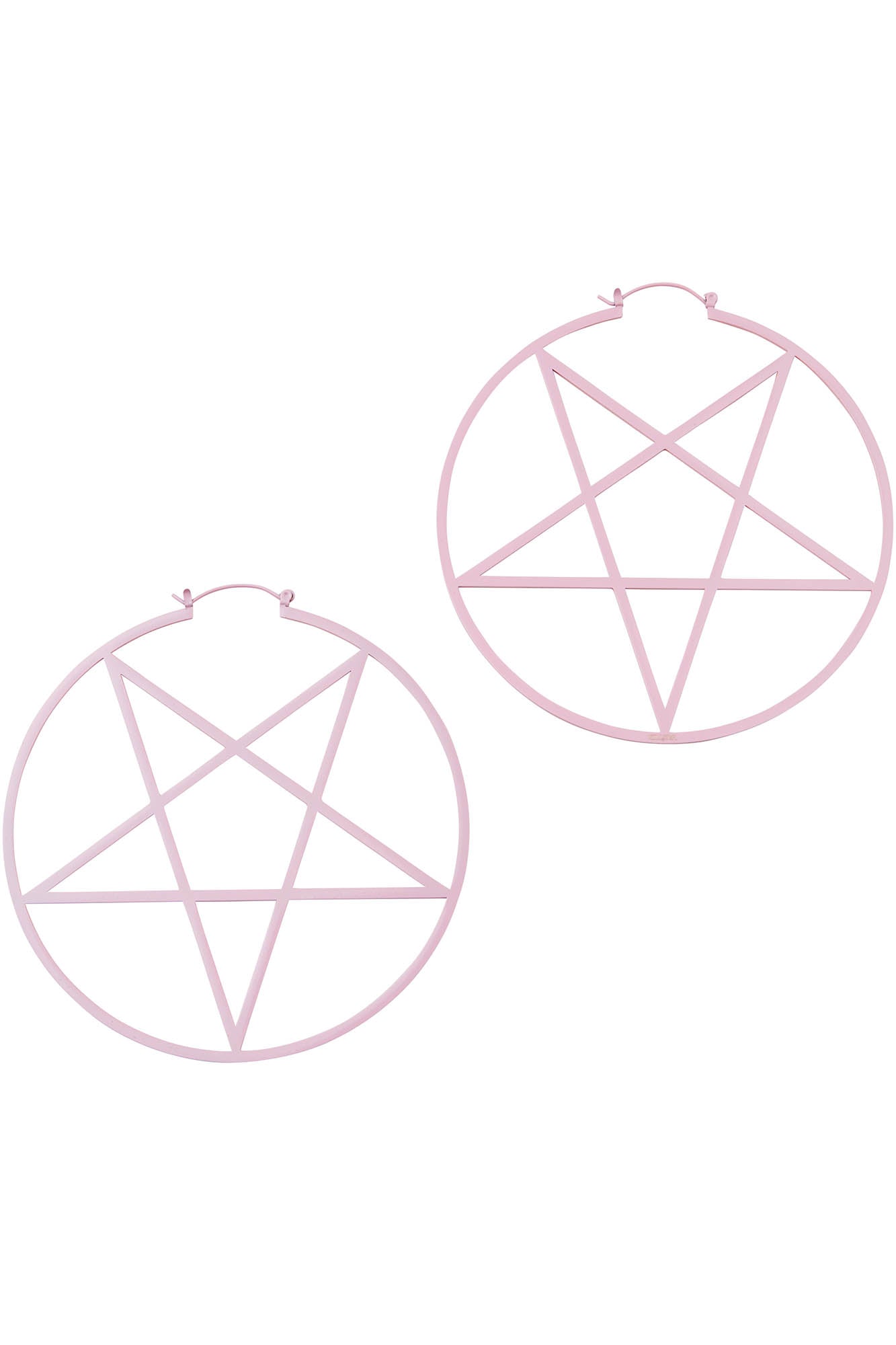 Pentagram Eyrnalokkar - Pink