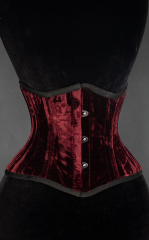 Dark Red Velvet Waist Cincher