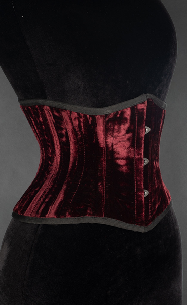 Dark Red Velvet Waist Cincher