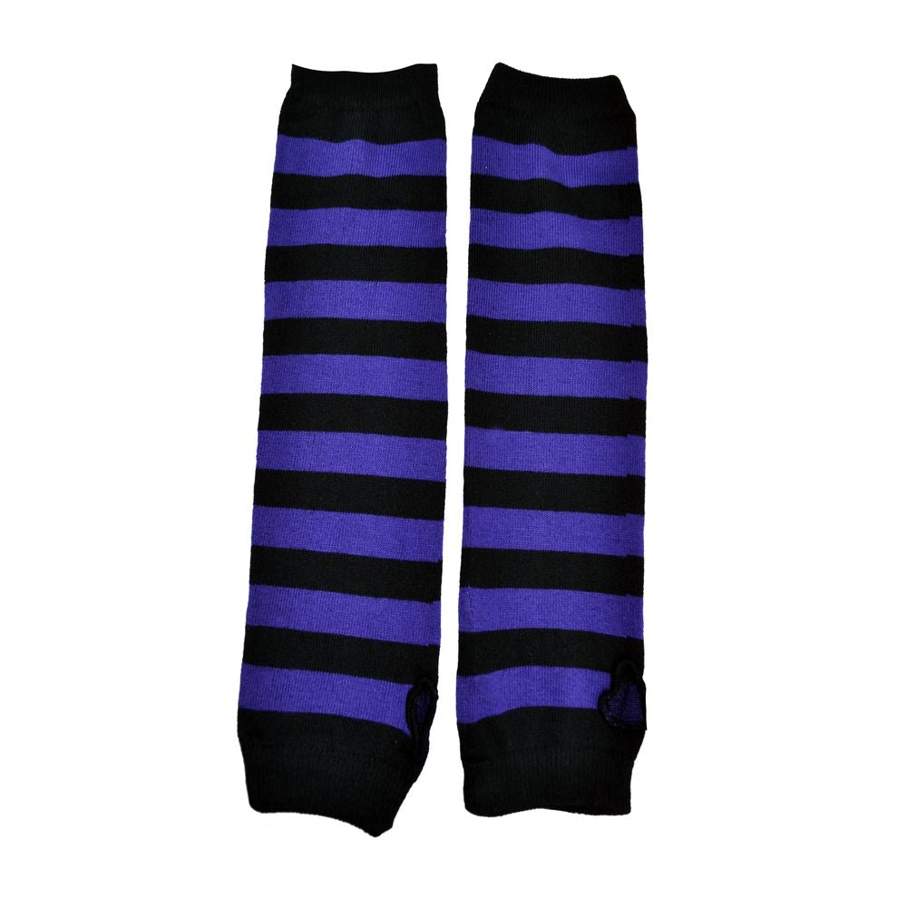Stripe Armwarmers - Fjólublá