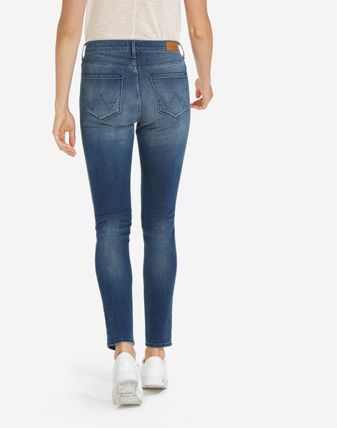 Wrangler High Waist Skinny - Dökkbláar