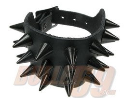 3 Row Matt CONE Leather Armband