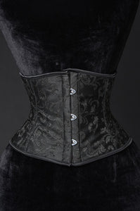 Black Brocade waist cincher