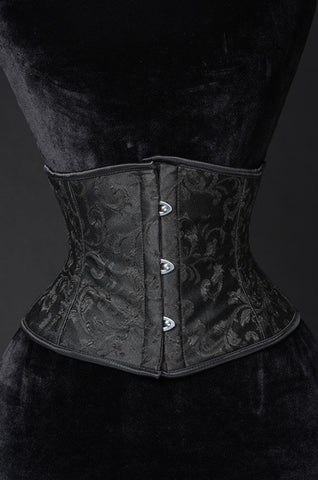 Black Brocade waist cincher