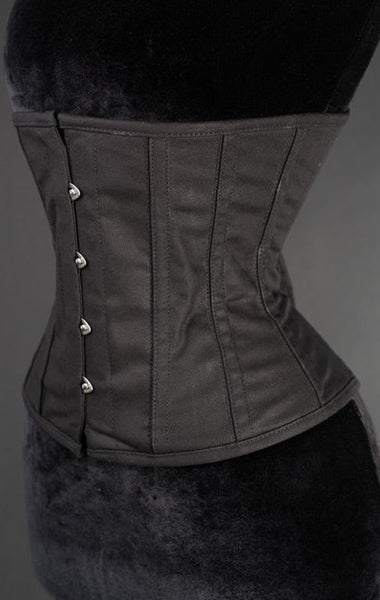 Black Cotton Waspie Corset