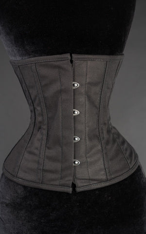 Black Cotton Waspie Corset