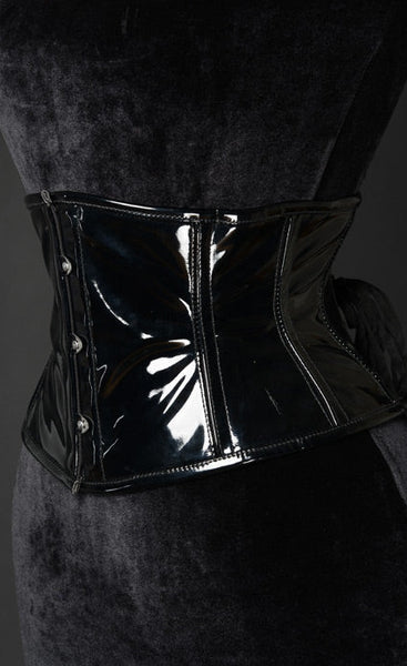 Black PVC waist Cincher