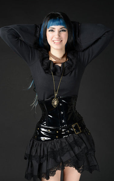 Black PVC waist Cincher