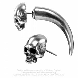 Tomb Skull Horn Eyrnalokkur